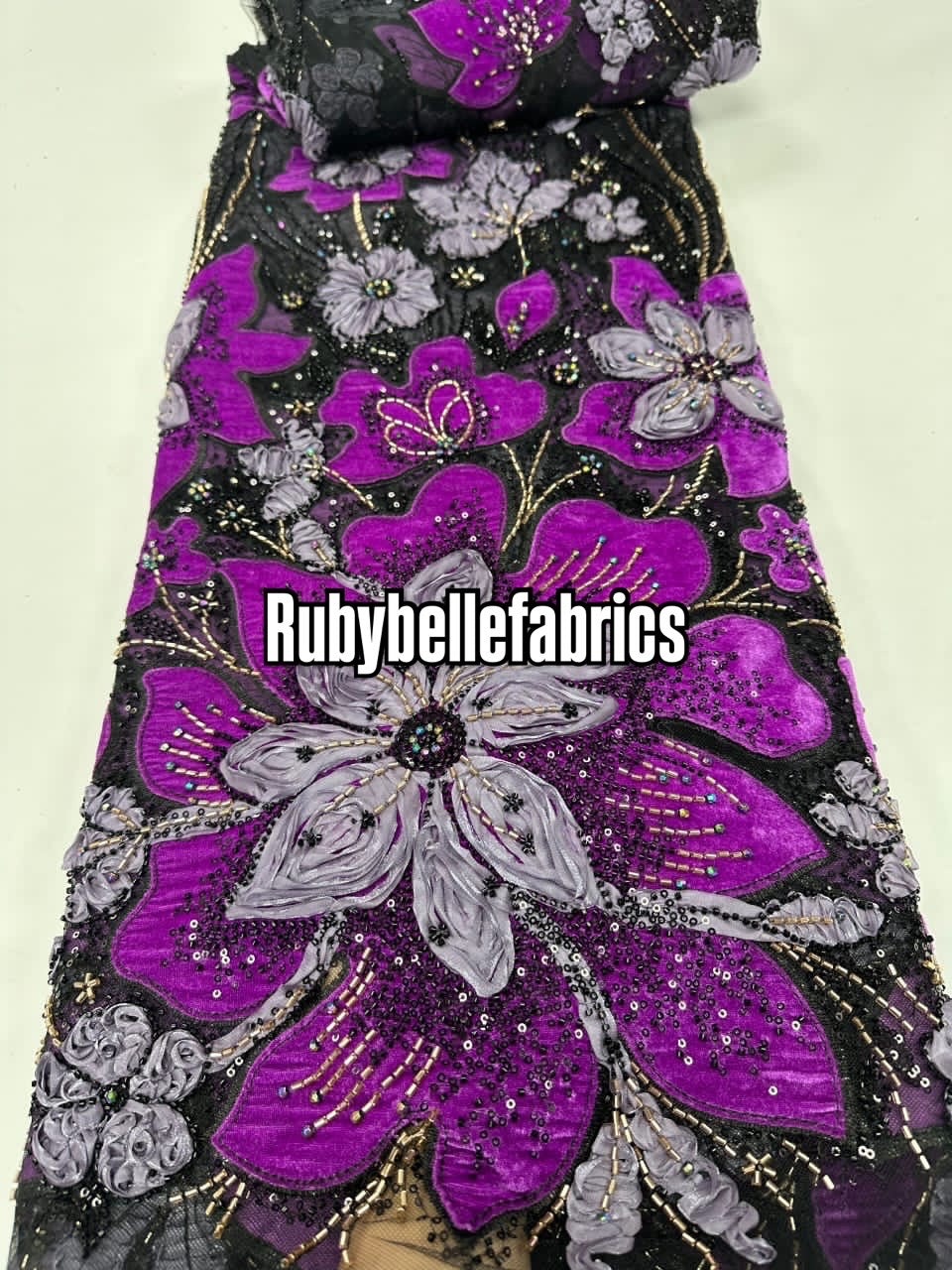 Dillon Beaded Luxury Velvet Fabric