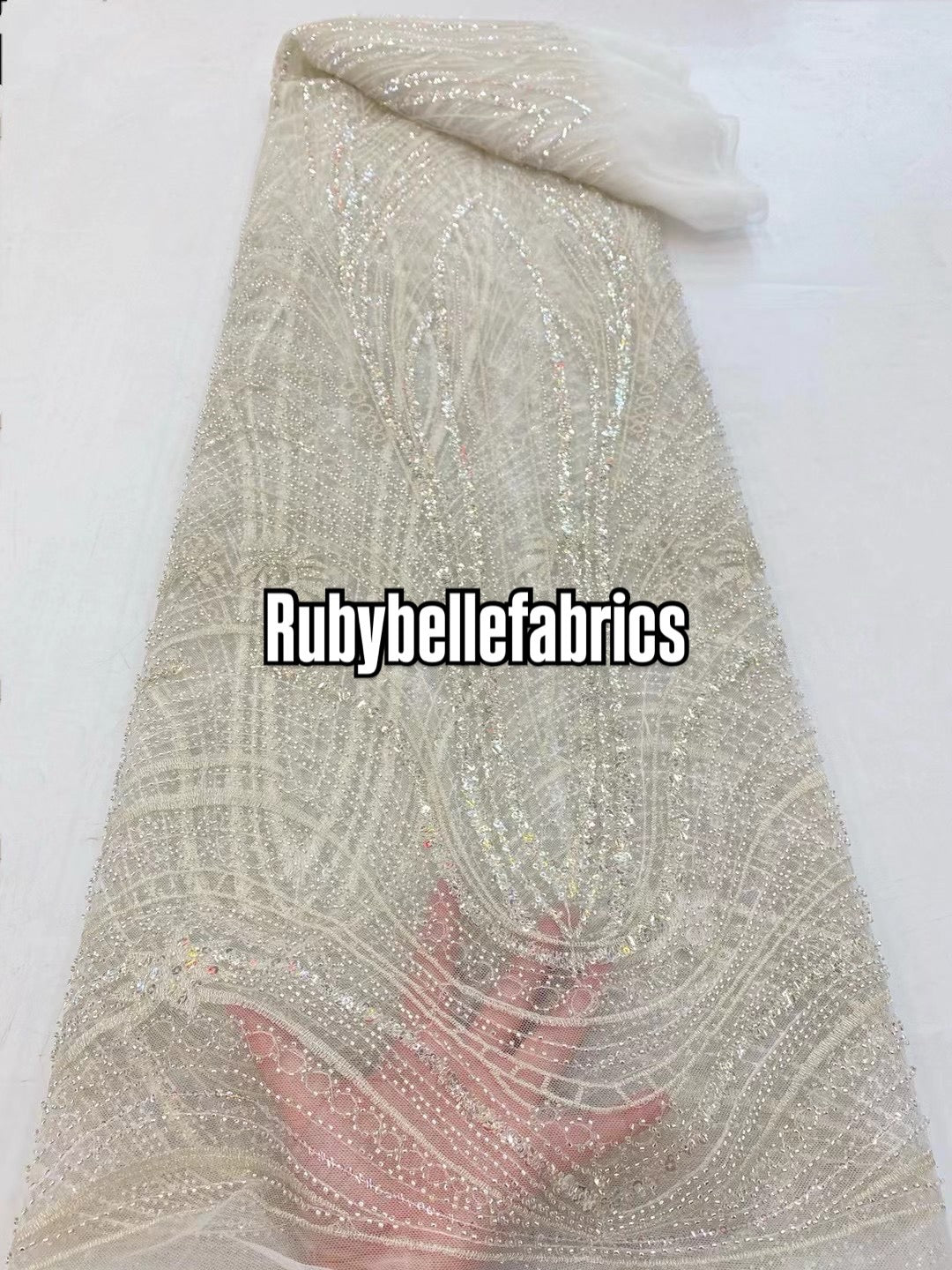 Arning Beaded Lace Fabric