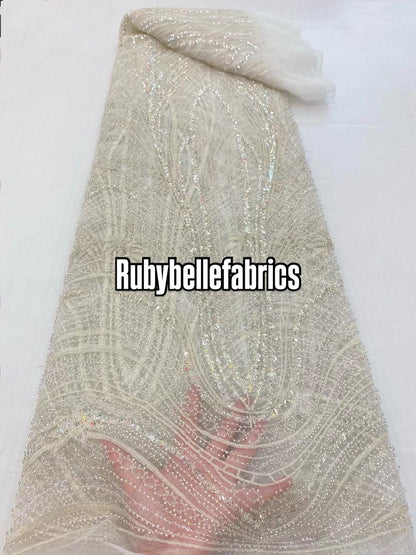 Arning Beaded Lace Fabric