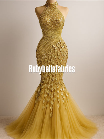 Cascada 3D Leaf Luxury Couture Fabric