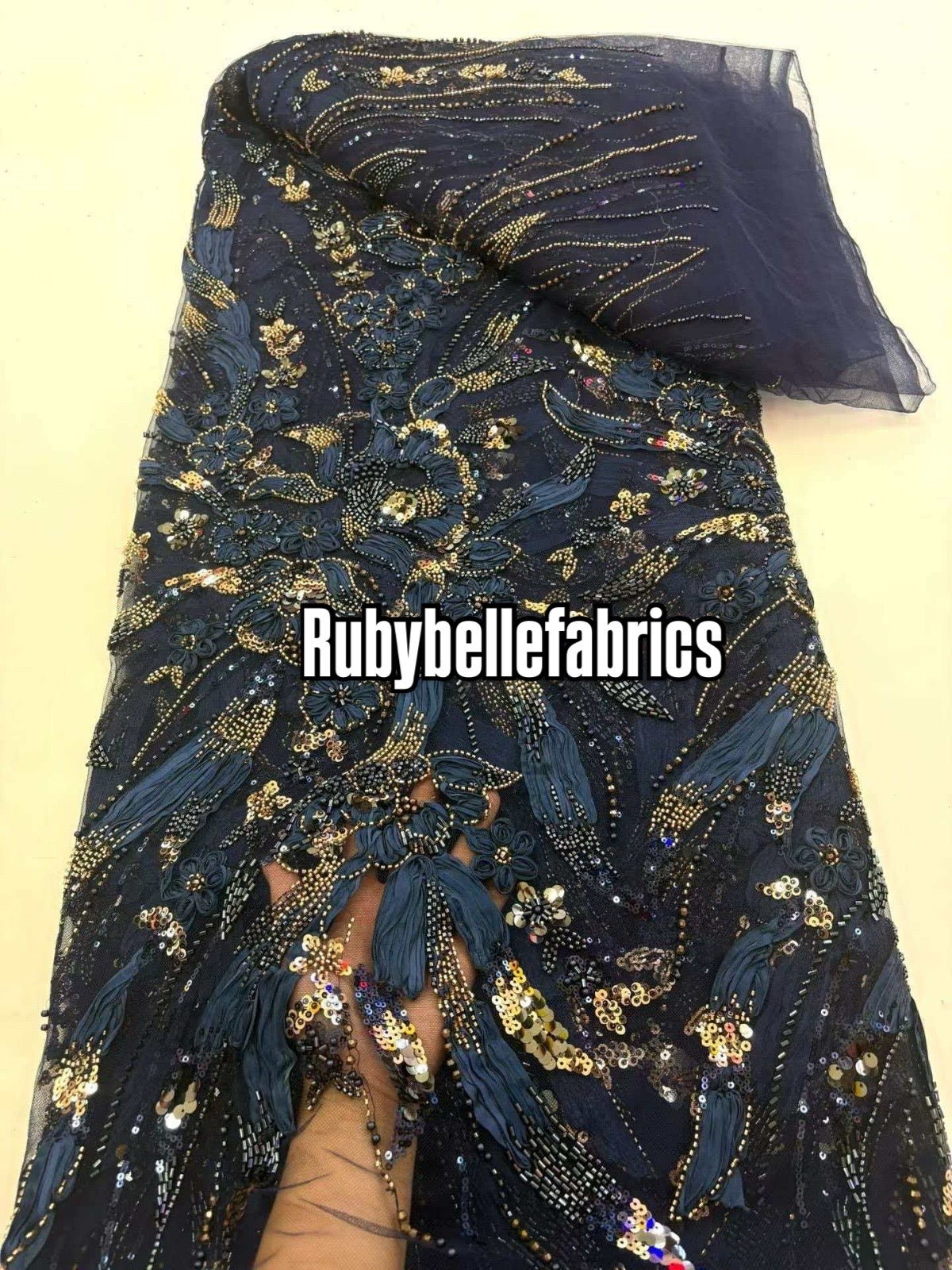 Arden Luxury Floral Beaded Sequin Fabric
