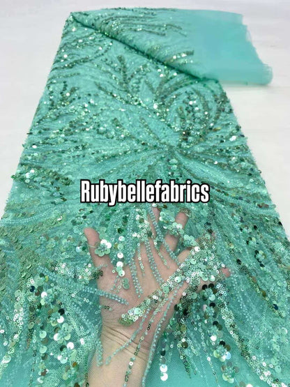 Hinton Beaded Sequin Tulle Fabric