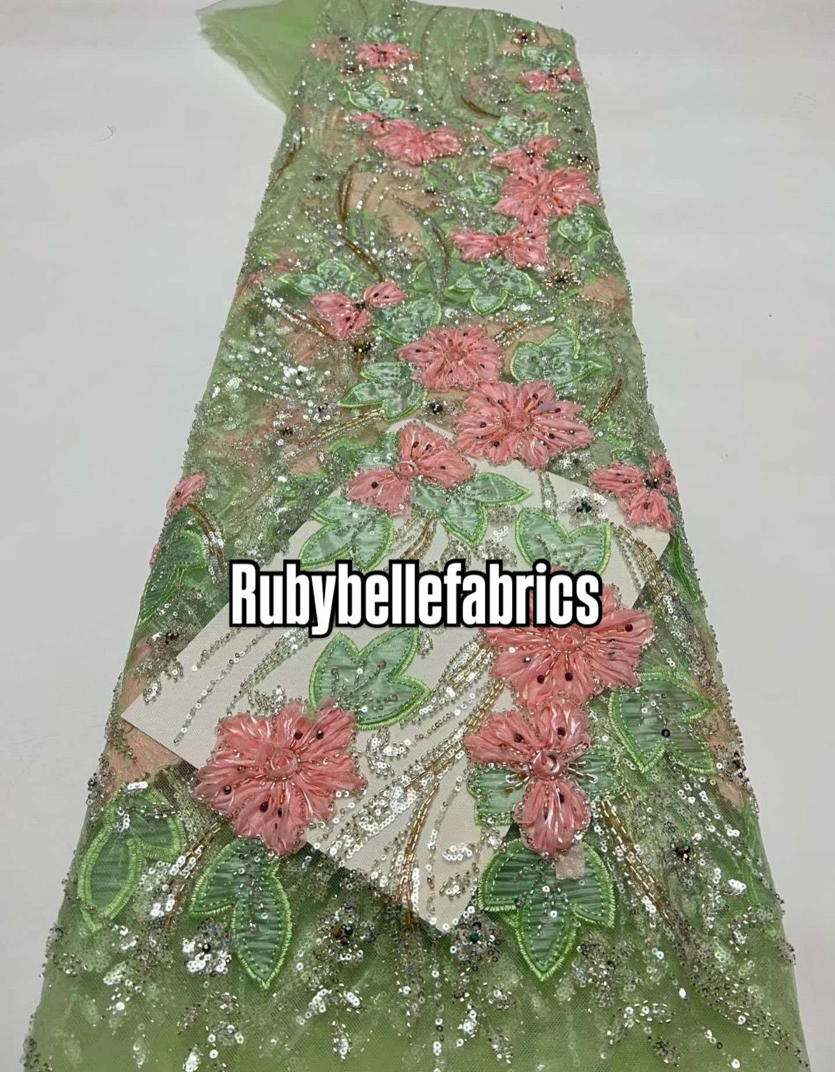 Ozen Velvet Mix Beaded Fabric