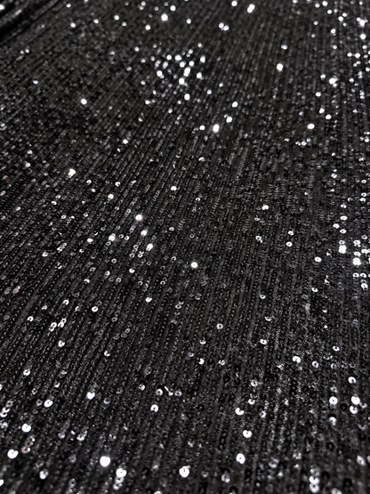 Torrey Sequin Fabric - Black