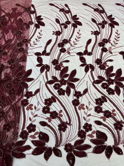 Mexolle Floral 3D Luxury Fabric