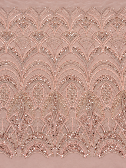 Enenia Beaded Luxury Fabric - Blush Pink