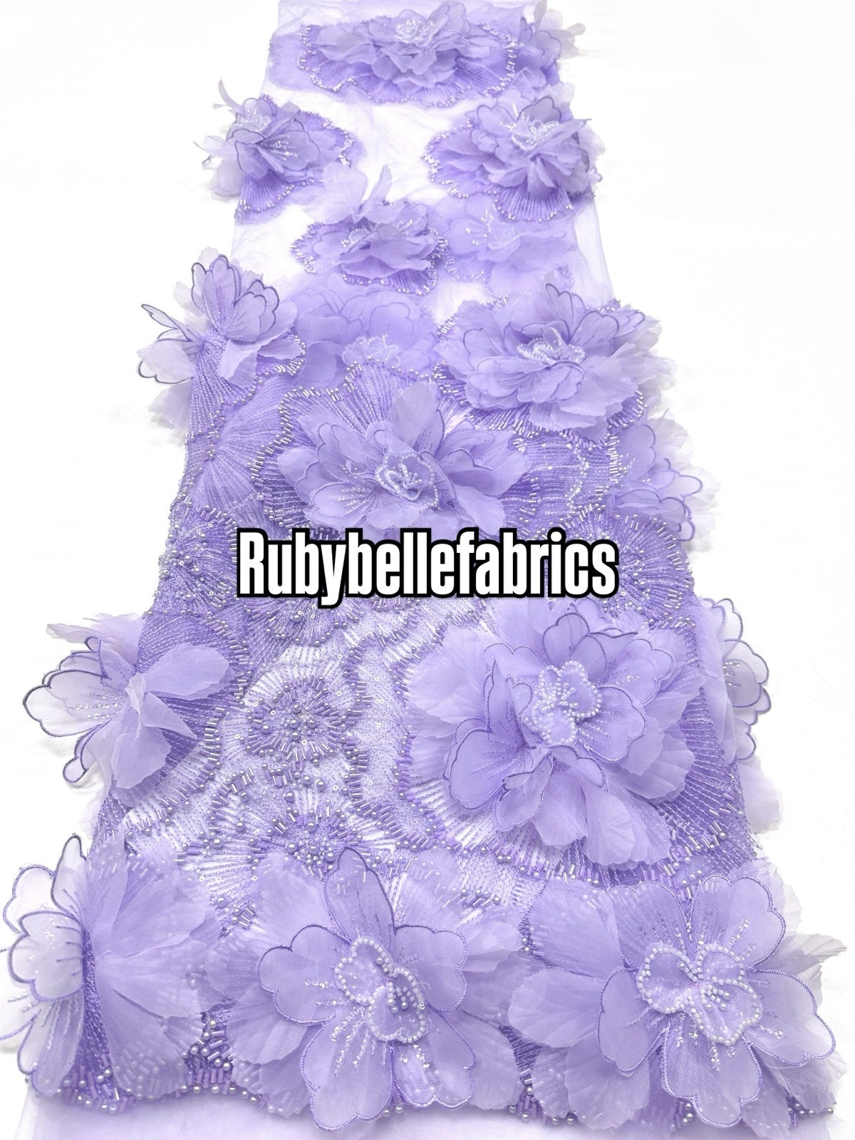 Ories Dekuxe 3D Petal Luxury Beaded Fabric