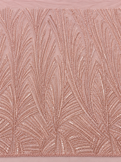 Hase Beaded Luxury Fabric - Blush Pink