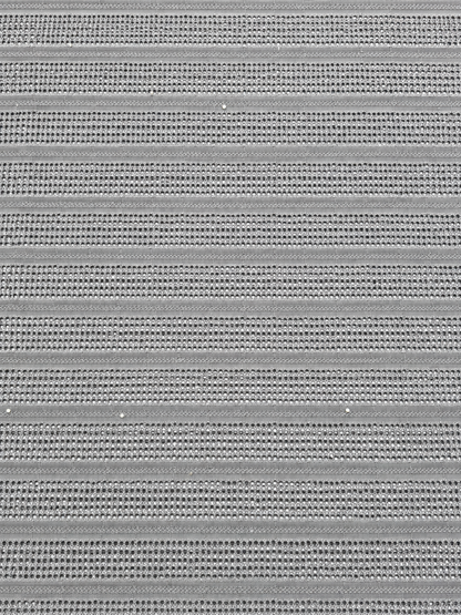 Osint Silver Grey Geometric Eyelet Lace Fabric