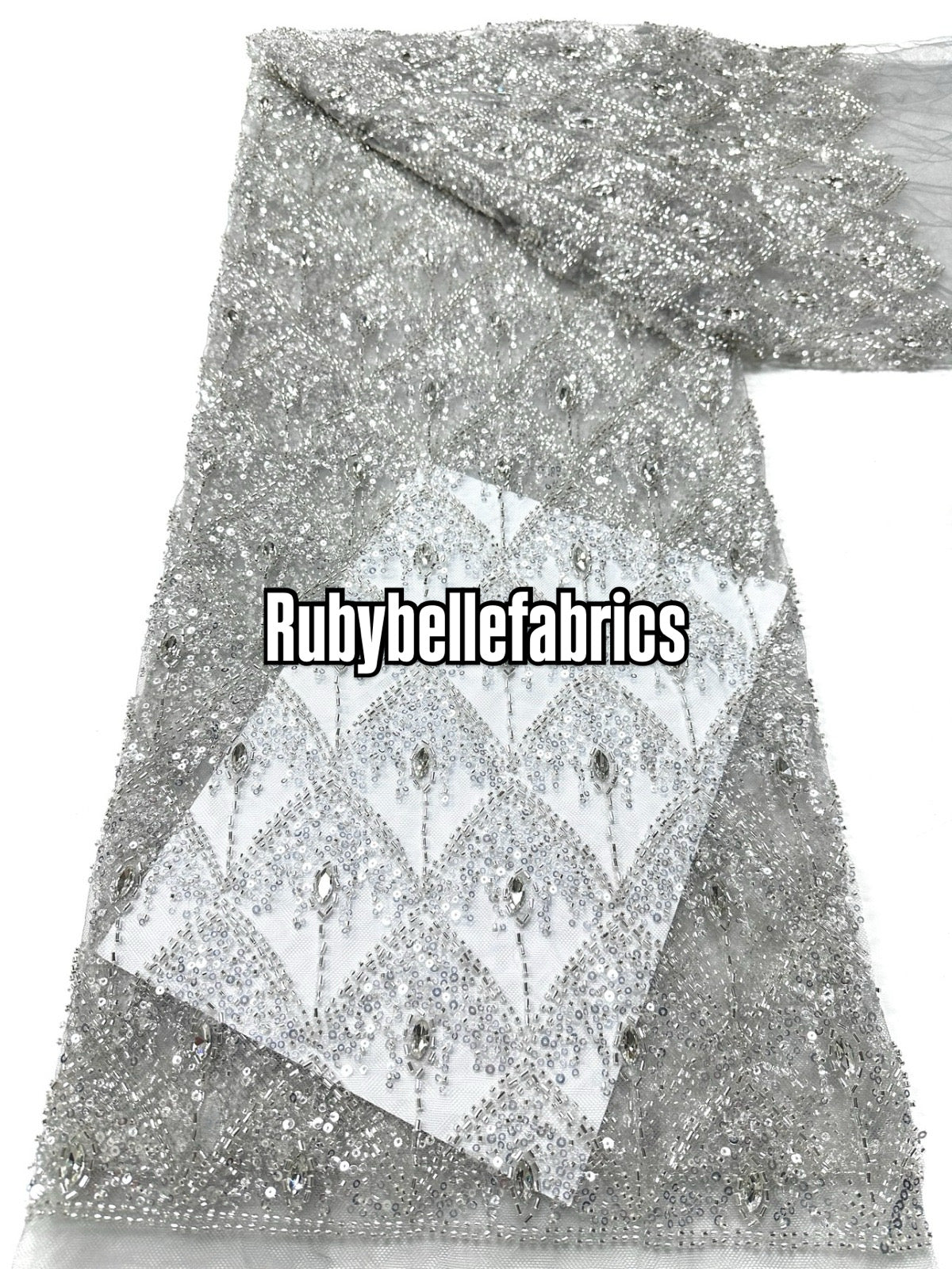 Arey Sparkle Crystal Lace Fabric