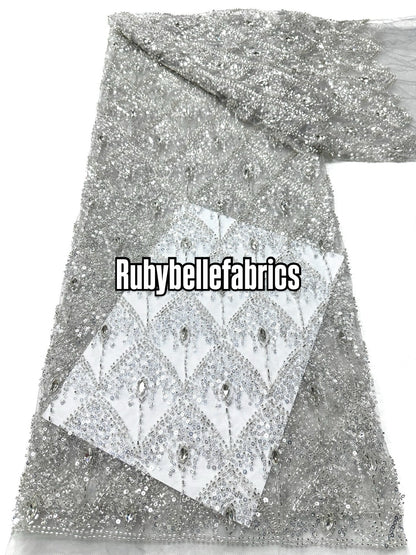 Arey Sparkle Crystal Lace Fabric
