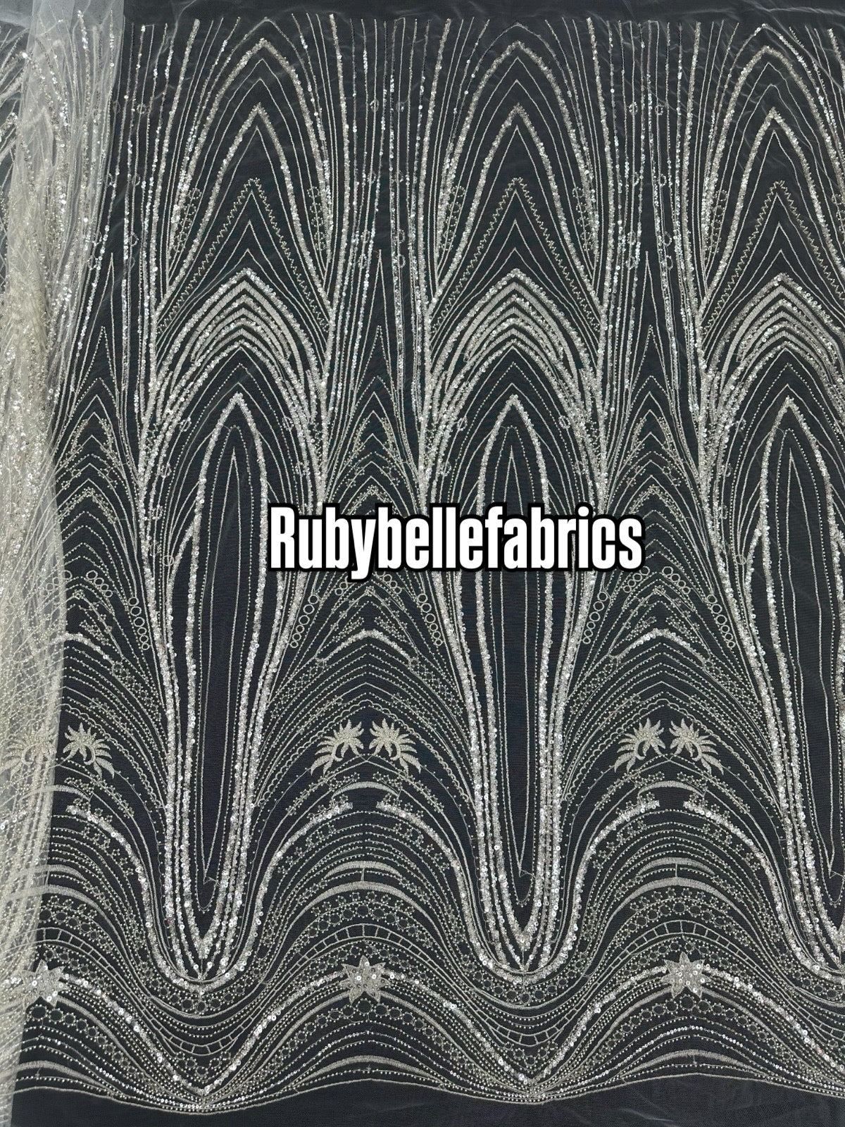 Arning Beaded Lace Fabric