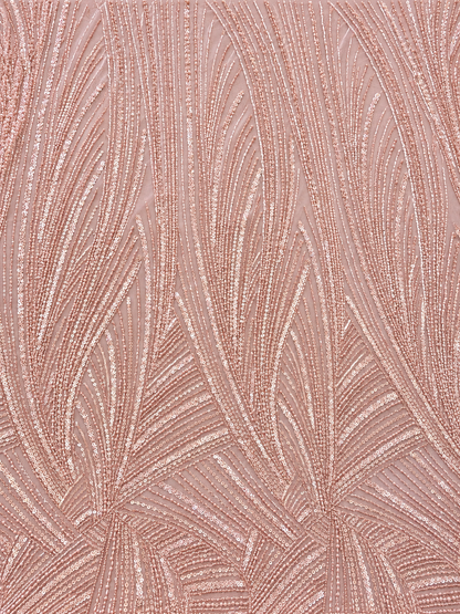 Hase Beaded Luxury Fabric - Blush Pink