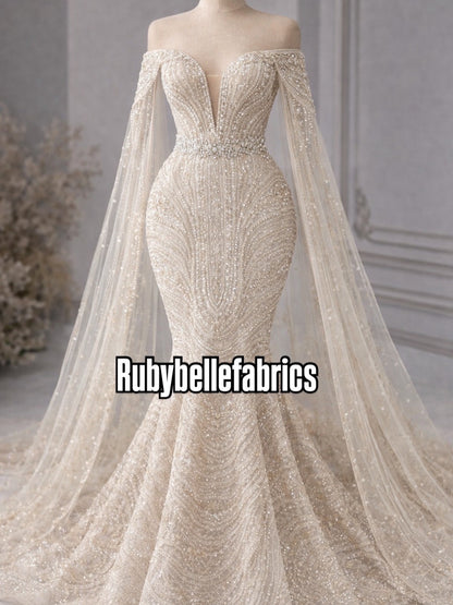 Arning Beaded Lace Fabric