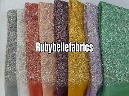 Han Beaded Sequin Lace Fabric