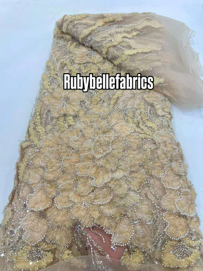Sirelle Beaded Sequin Lace Fabric