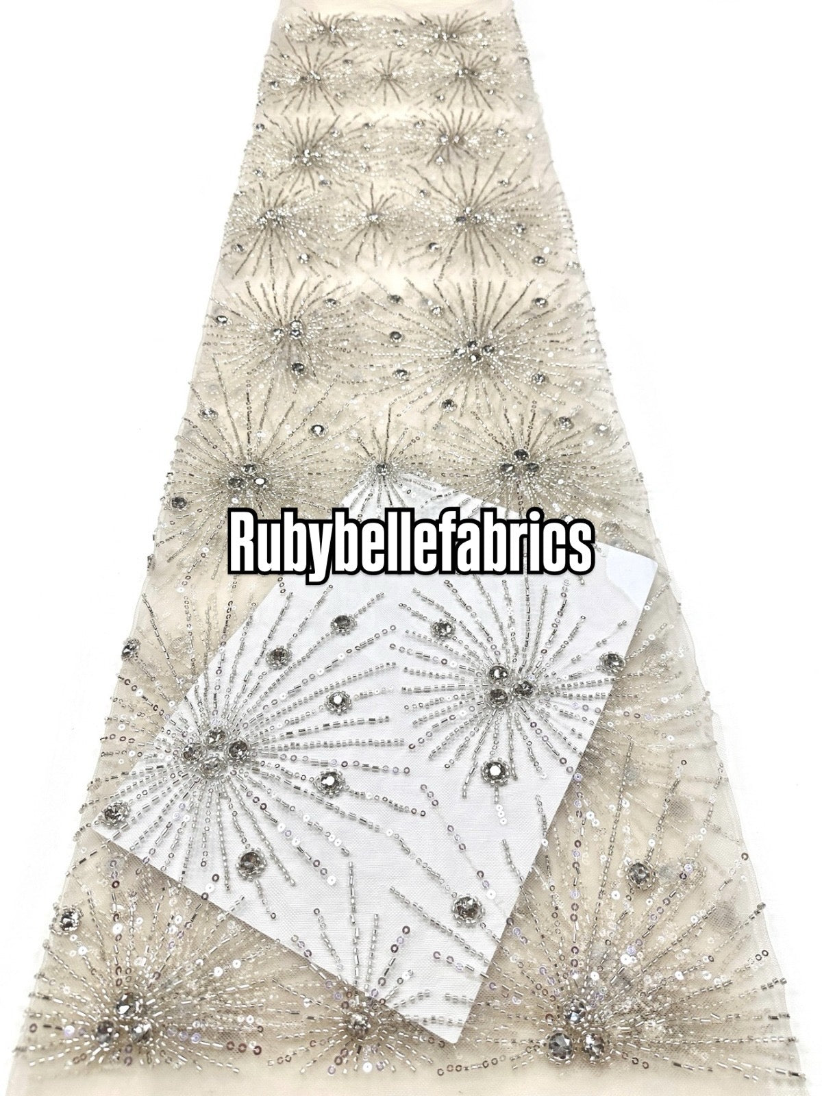 Oney Luxury Sequin Crystal Stones Fabric