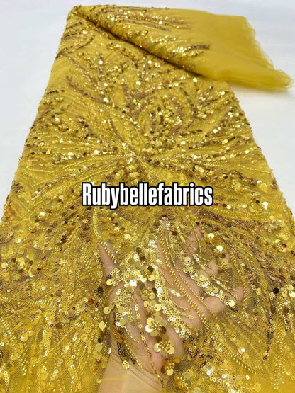 Hinton Beaded Sequin Tulle Fabric