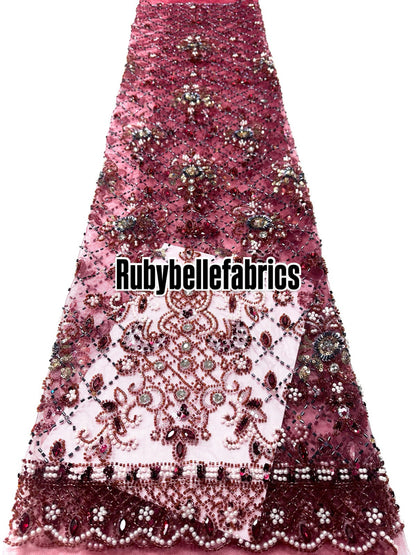 Uvual Beaded Sequin Lace Fabric