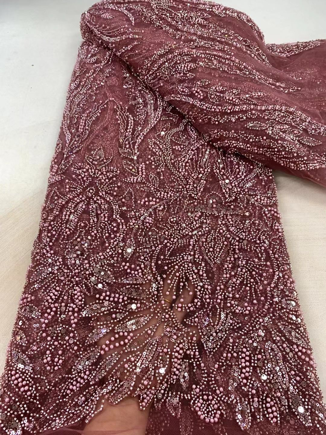 Ellyy Luxury High Quality Beaded Fabric