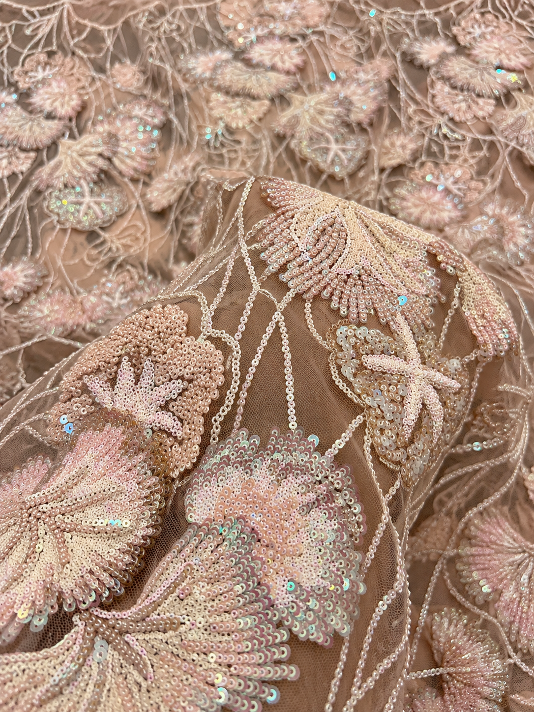Gizelie French Lace Fabric - Blush Pink