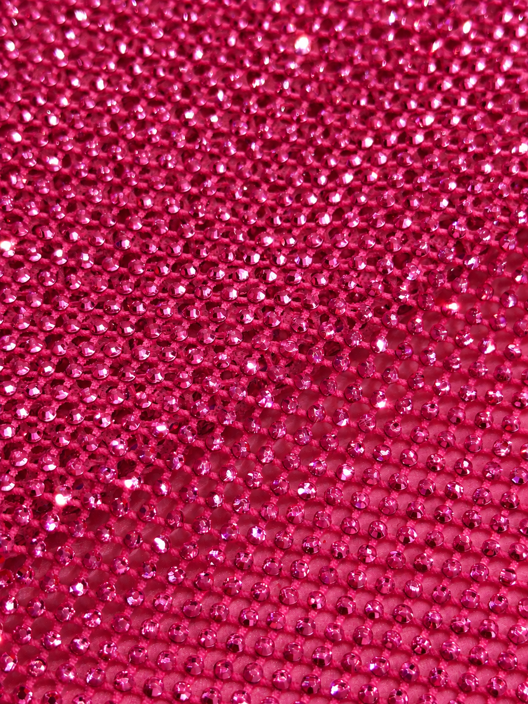 Aryl Bling Stones Fish Net Luxury Handmade Fabric - Fuchsia Pink