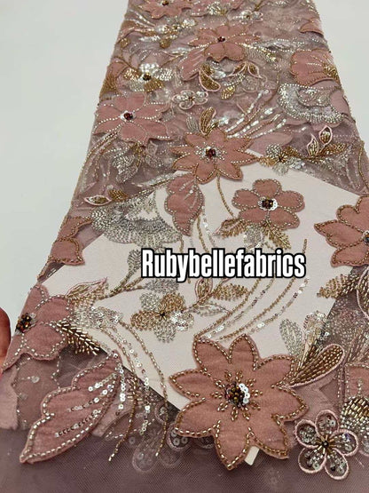 Fillie Sparkle Crystal Lace Fabric