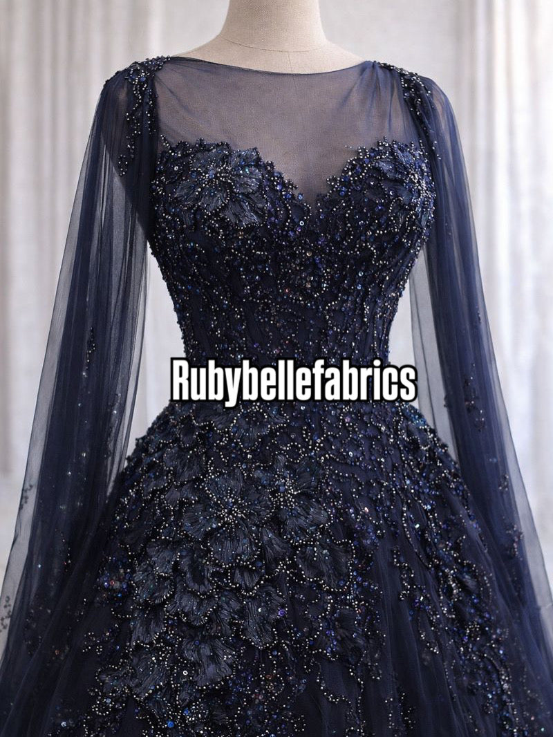 Sirelle Beaded Sequin Lace Fabric