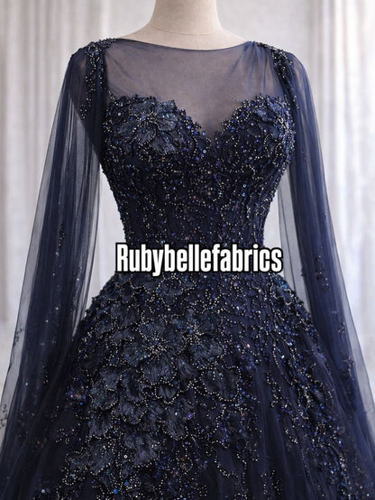 Sirelle Beaded Sequin Lace Fabric