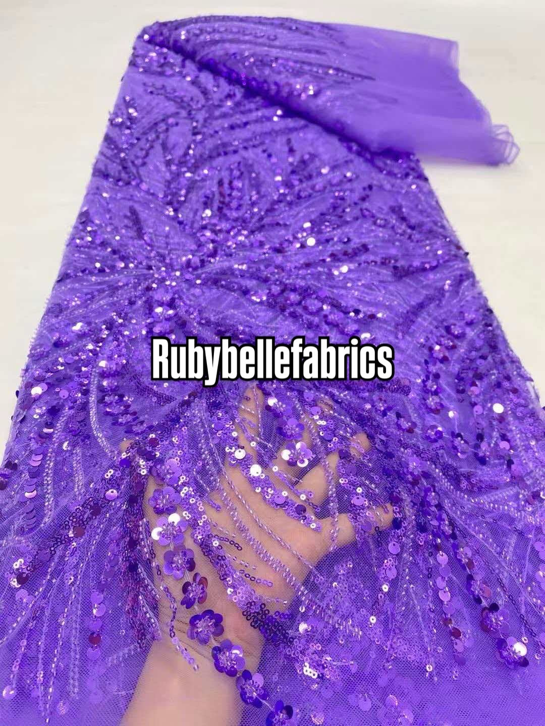 Hinton Beaded Sequin Tulle Fabric