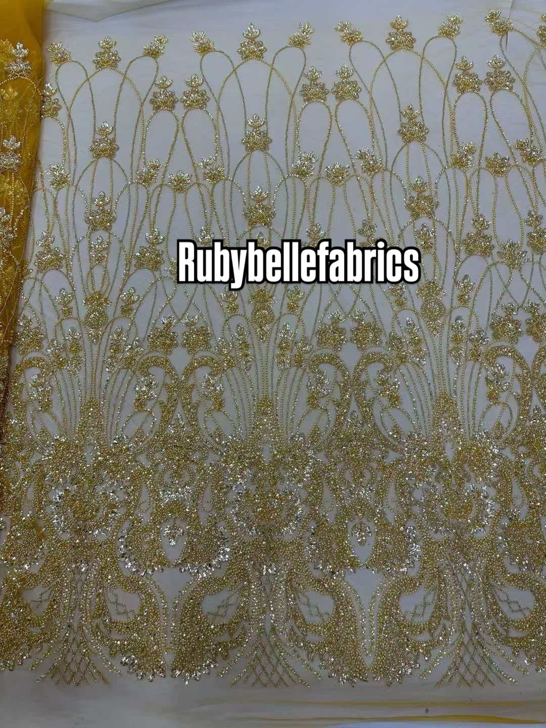 Nessia Fully Beaded Luxury Couture Fabric