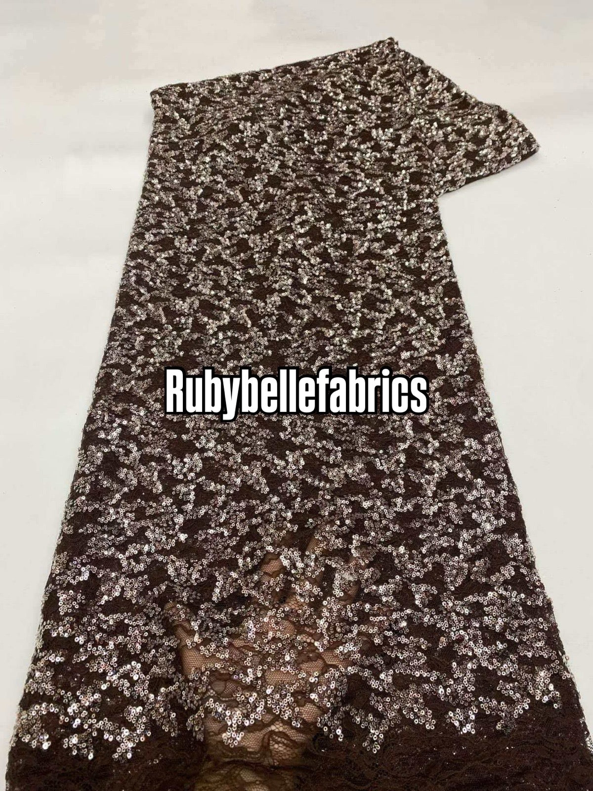 Umber Net Sequin Fabric