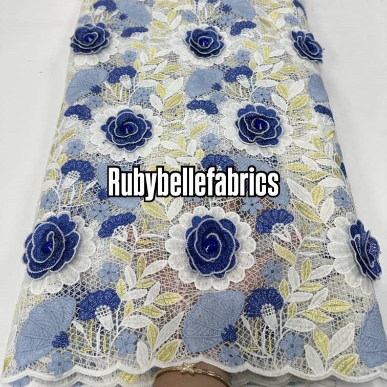 Hefio High Quality Floral Cord Lace Fabric