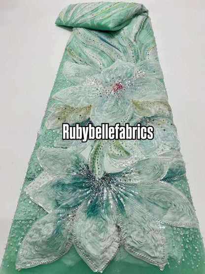 Feille Beaded Lace Fabric