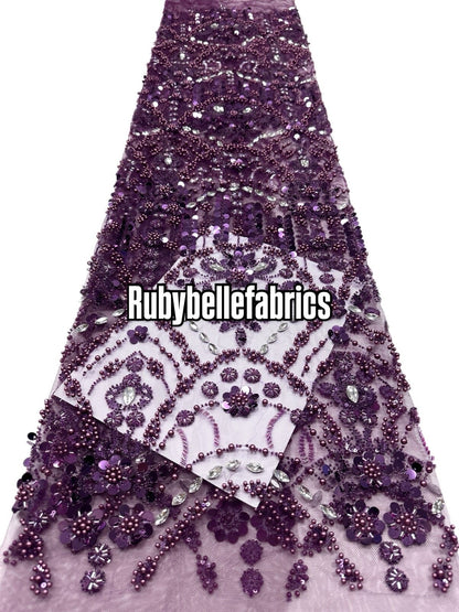 Braxly Quality Beaded Stone Fabric