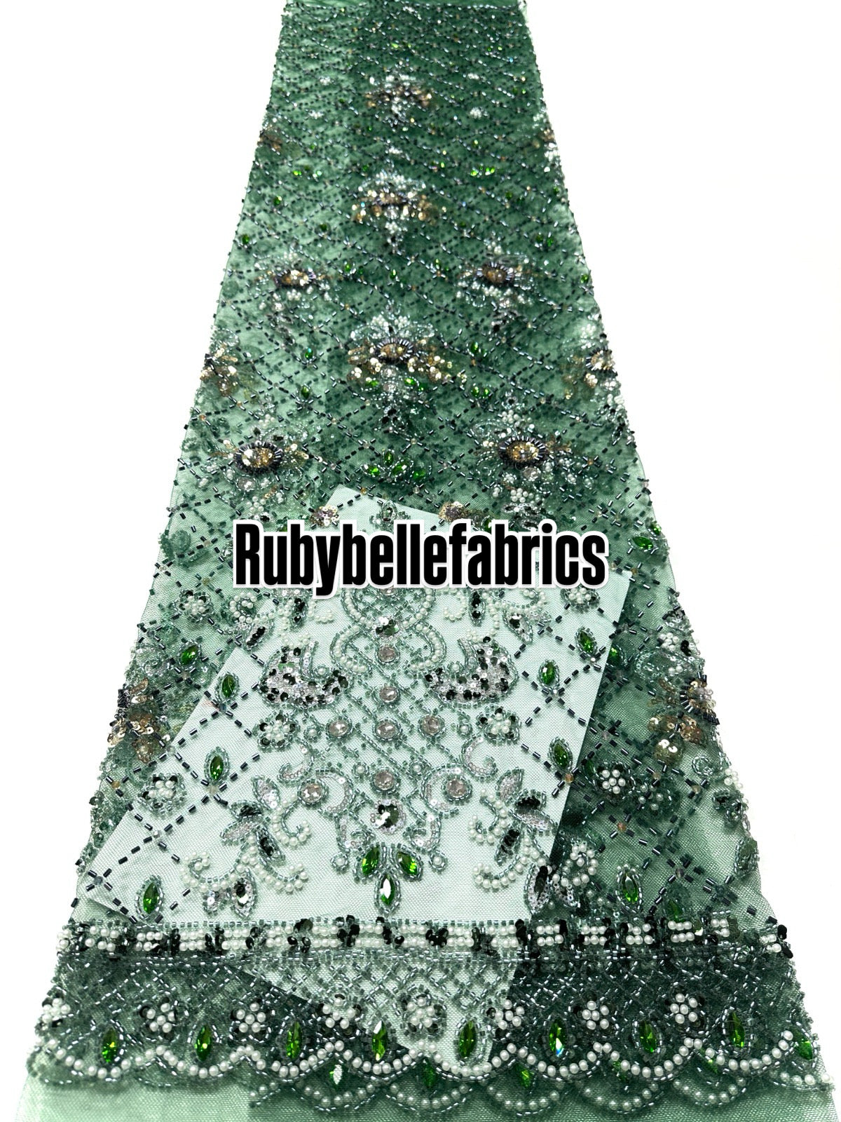 Uvual Beaded Sequin Lace Fabric