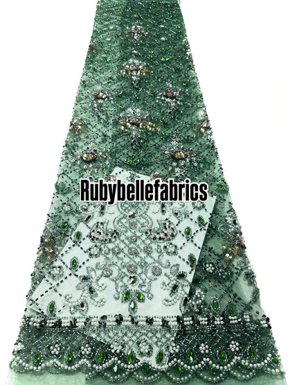 Uvual Beaded Sequin Lace Fabric