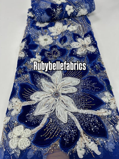 Dillon Beaded Luxury Velvet Fabric