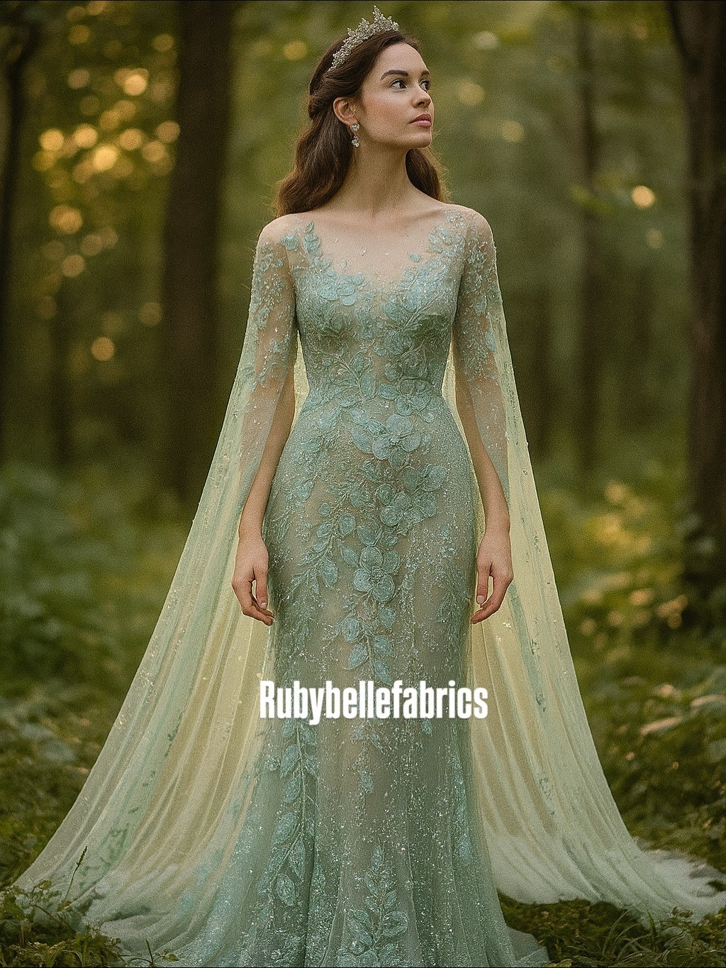 Hexille 3D Beaded Petal Couture Fabric