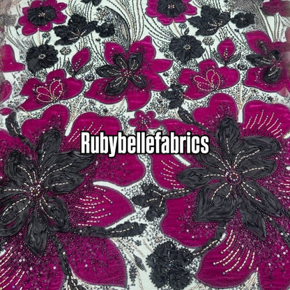 Dillon Beaded Luxury Velvet Fabric
