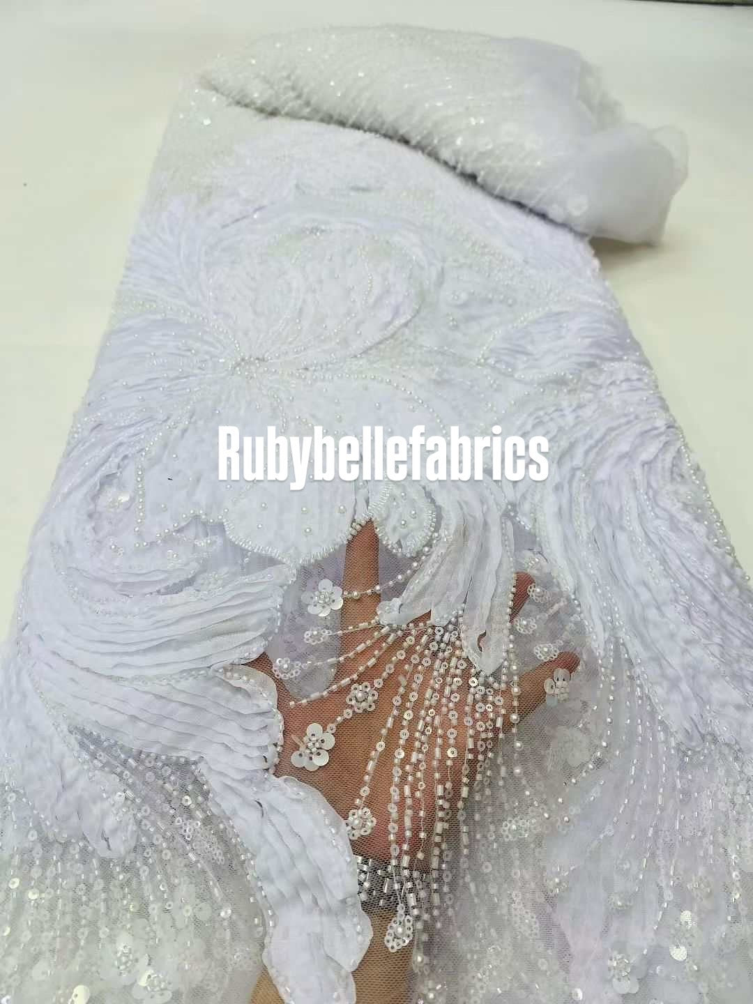 Lemier Beaded Petal Luxury Fabric