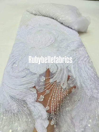 Lemier Beaded Petal Luxury Fabric