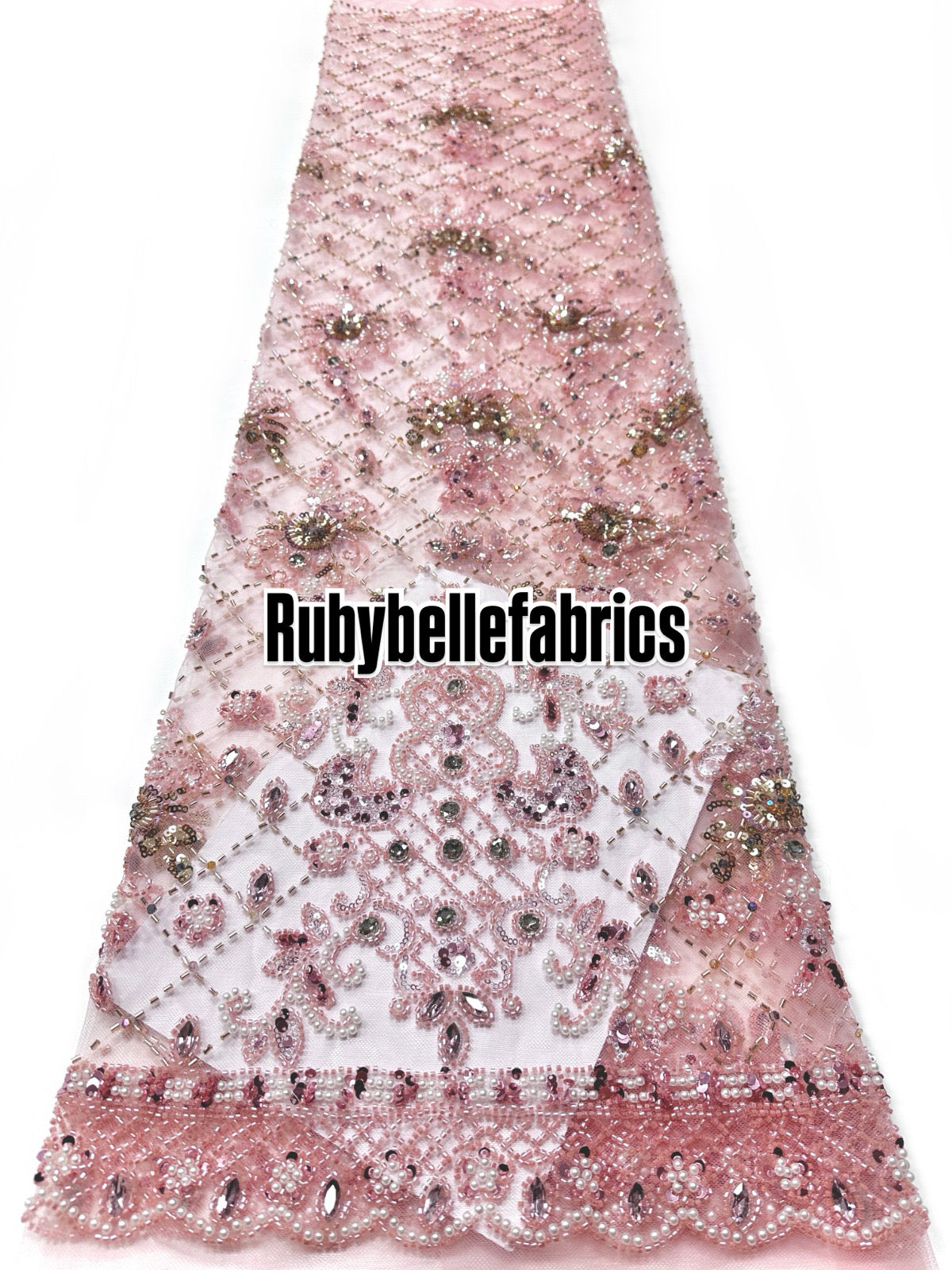 Uvual Beaded Sequin Lace Fabric