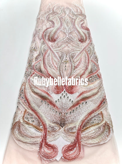 Peridot Bloom Stone couture fabric