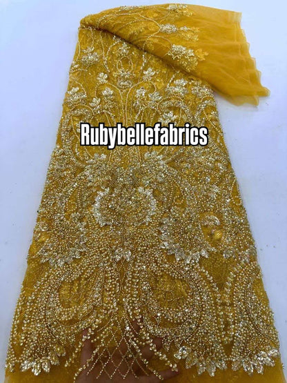 Nessia Fully Beaded Luxury Couture Fabric