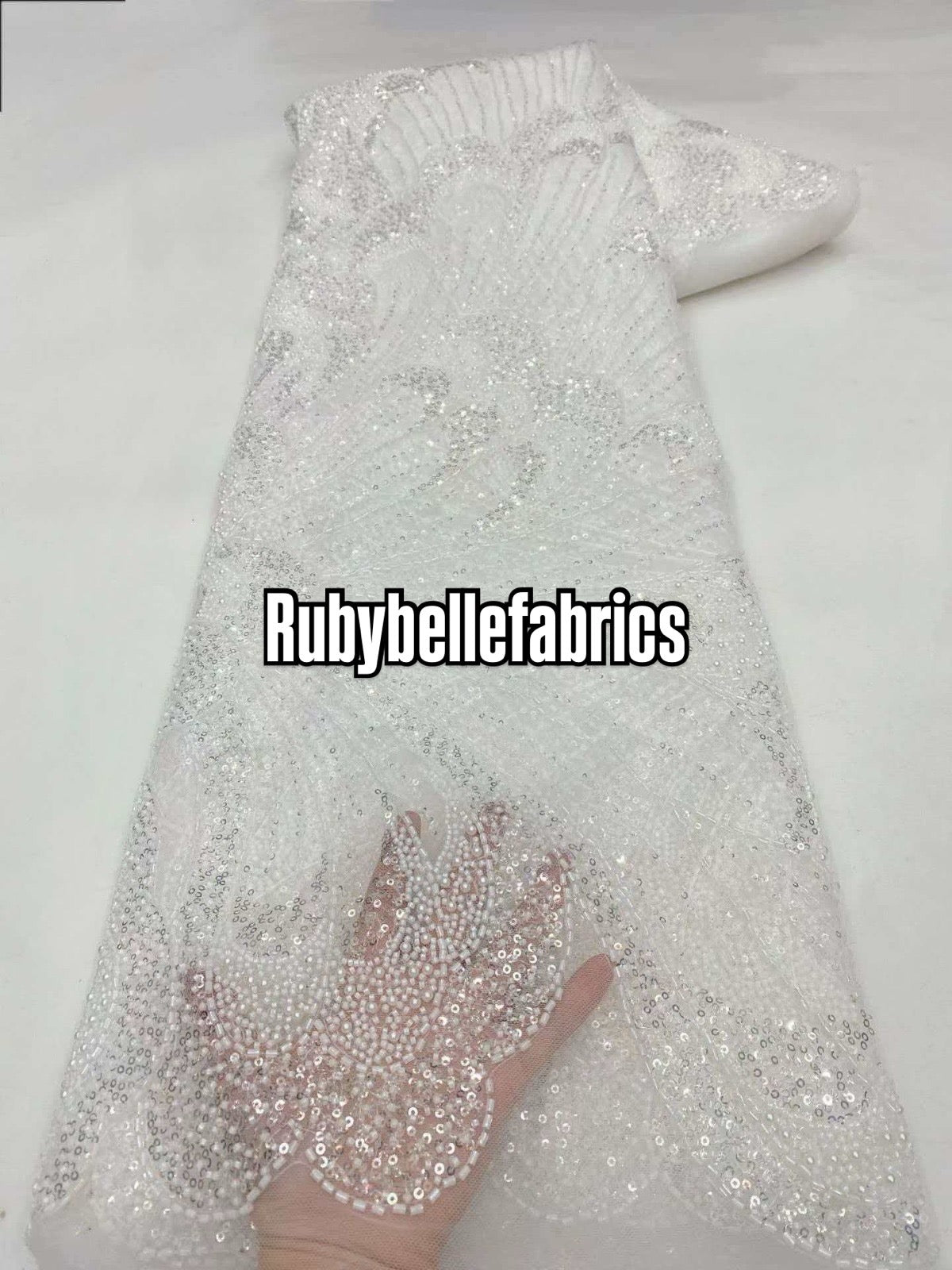 Uilt Wavy Beaded Fabric