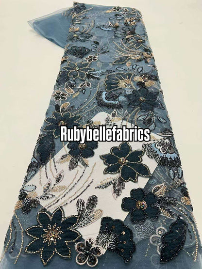 Fillie Sparkle Crystal Lace Fabric