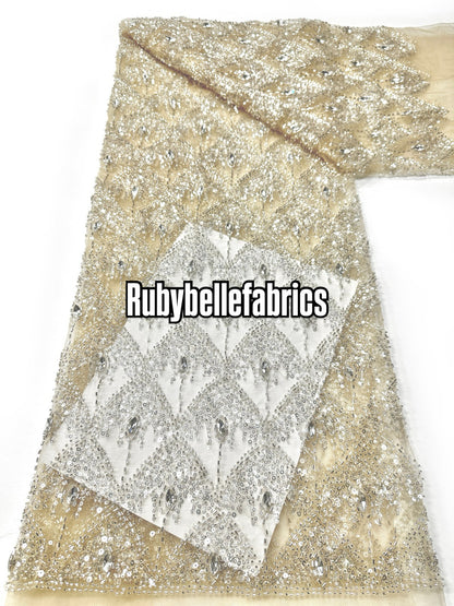 Arey Sparkle Crystal Lace Fabric