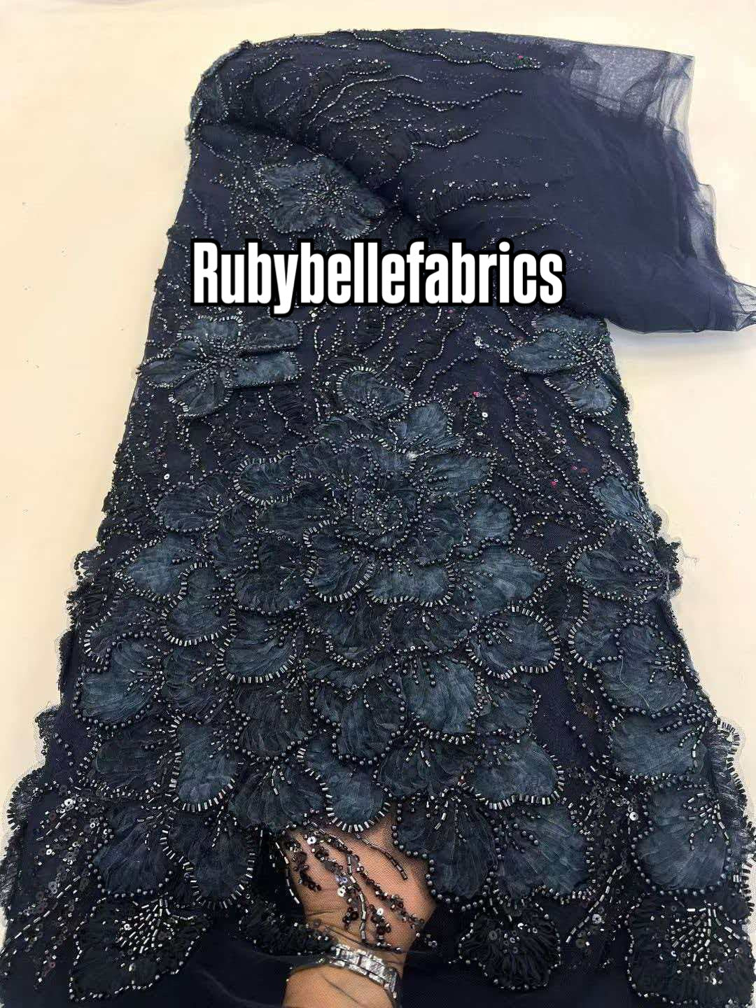 Sirelle Beaded Sequin Lace Fabric