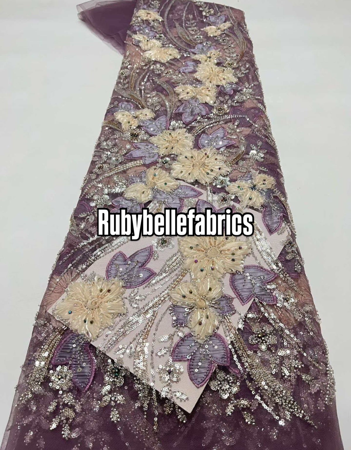 Ozen Velvet Mix Beaded Fabric